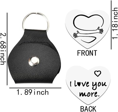 ShiQiao Spl Pocket Hug Token Heart Keychain for Men Women Birthday Christmas Presents Inspiration Long Distance Gifts in Kuwait