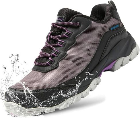TREKKIN PLUS أحذية نسائية مقاومة للماء للمشي لمسافات طويلة قابلة للتنفس أحذية مبطنة ناعمة أحذية غير قابلة للانزلاق للمشي في الهواء الطلق والرحلات والتخييم in Kuwait