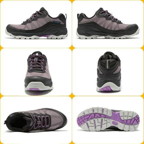 TREKKIN PLUS أحذية نسائية مقاومة للماء للمشي لمسافات طويلة قابلة للتنفس أحذية مبطنة ناعمة أحذية غير قابلة للانزلاق للمشي في الهواء الطلق والرحلات والتخييم in Kuwait