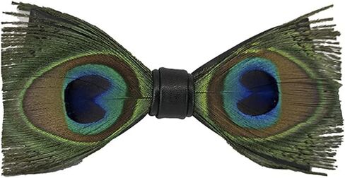 Men's Pre-Tied Bow Tie Handmade Natural Feathers Bowtie Adjustable Length Necktie in Saudi Arabia