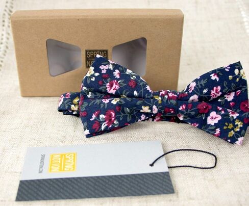 Spring Notion Men's Cotton Floral Printed Bow Tie in Saudi Arabia