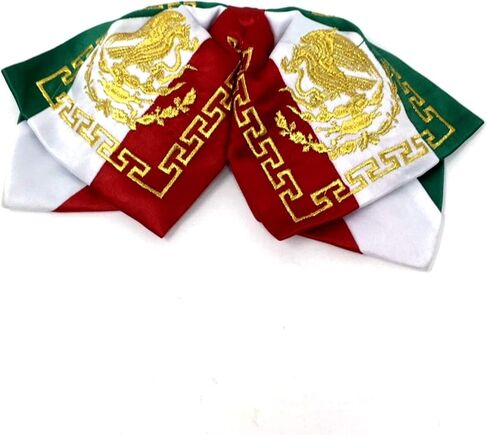 Mexican Charro Bow Tie Gold elastic band Gold and gold detailing necktie mexican charro mono de gala in Saudi Arabia