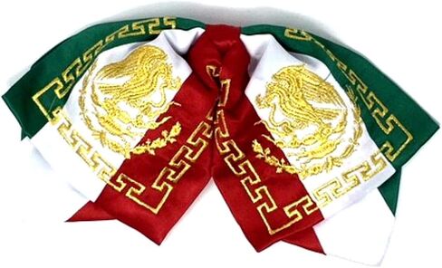 Mexican Charro Bow Tie Gold elastic band Gold and gold detailing necktie mexican charro mono de gala in Saudi Arabia