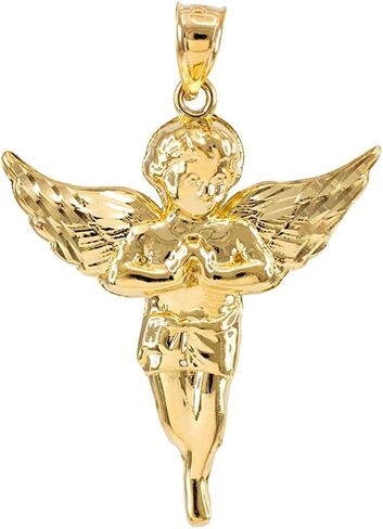 مجوهرات دينية من FDJ حلية قلادة من الذهب الأصفر عيار 14 قيراط على شكل Angel Heavenly Guardian - اختيار حجم القلادة in Saudi Arabia