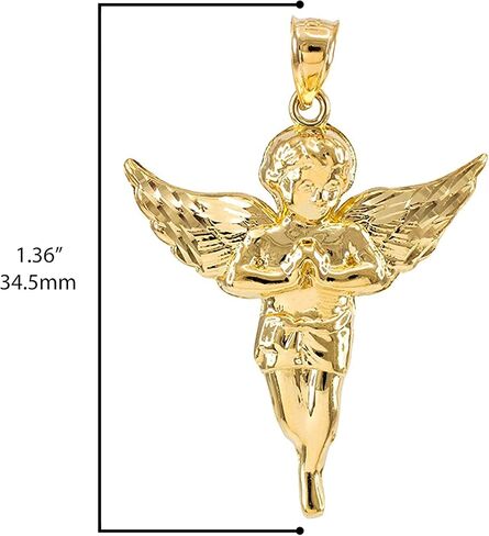 مجوهرات دينية من FDJ حلية قلادة من الذهب الأصفر عيار 14 قيراط على شكل Angel Heavenly Guardian - اختيار حجم القلادة in Saudi Arabia