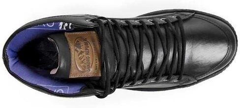 ساندرو موسكولوني دومينو حذاء تنس رجالي مصنوع من الجلد بوت أسود له كعب عالي أسود موضة حذاء تنس رجالي أسود راقي وأنيق له in Kuwait