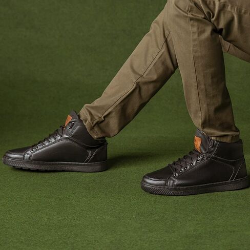 ساندرو موسكولوني دومينو حذاء تنس رجالي مصنوع من الجلد بوت أسود له كعب عالي أسود موضة حذاء تنس رجالي أسود راقي وأنيق له in Kuwait