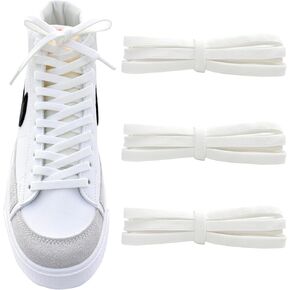 3 Pairs Elastic Shoe Laces for Nike Blazer High Top, Flat Replacement Shoelaces 5/16" Wide Stretchy Shoe Strings for Sneakers