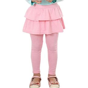 Plustrong Kids Girls Leggings Ruffle Tutu Skirt Leggings Toddler Skirt Pants Leggings for Girls