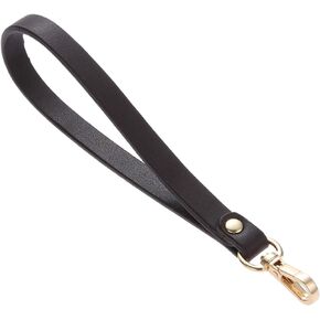 15 * 0.8cm Short Purse Strap Genuine Leather Wristlet Keychain Handle Rope for Purse Wallet DIY Accessory Beige