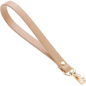 Yetaha Wristlet Strap, Genuine Leather Short Purse Strap, Coffee Keychain Handle Rope for Wallets, Clutches & DIY Handbag Accessories 15 * 0.8cm in Kuwait