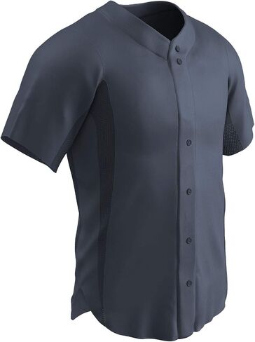 CHAMPRO Men's Reliever Full Button Half Sleeve Baseball Jersey in Saudi Arabia