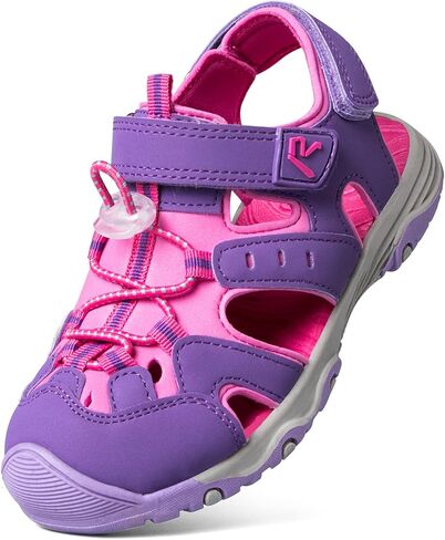 صنادل RUNSIDE للأولاد والبنات بمقدمة مغلقة للتنزه في الهواء الطلق/المشي صنادل رياضية أحذية مائية صيفية للأطفال الصغار/الأطفال الصغار/الأطفال الكبار in Kuwait