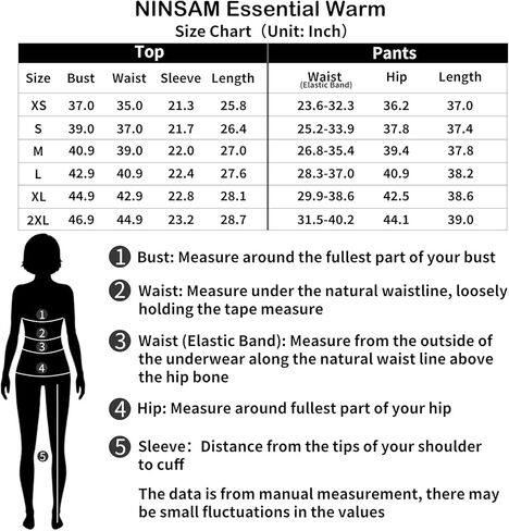 مجموعة Ninsam Essential Warm Scrub للنساء، سترة أمامية بإبزيم وسروال متوسط ​​الساق مستقيم، ناعم قابل للتمدد 6 جيوب in Kuwait