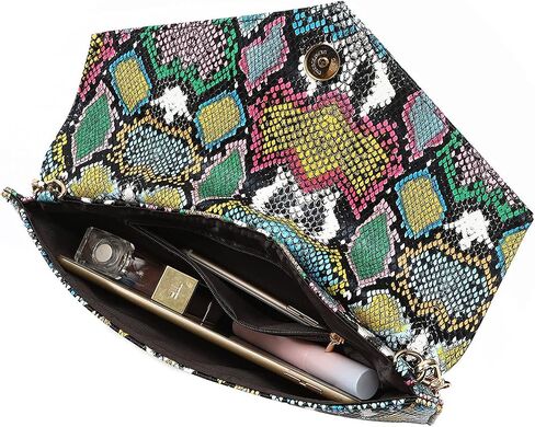 نيوفانسي المرأة جلد الثعبان المغلف حقيبة صغيرة المحافظ Crossbody مع سلاسل مساء حفلة موسيقية الكتف رسول حقائب اليد in Kuwait
