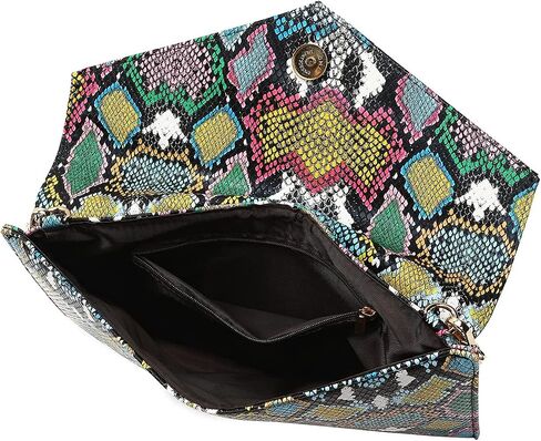نيوفانسي المرأة جلد الثعبان المغلف حقيبة صغيرة المحافظ Crossbody مع سلاسل مساء حفلة موسيقية الكتف رسول حقائب اليد in Kuwait