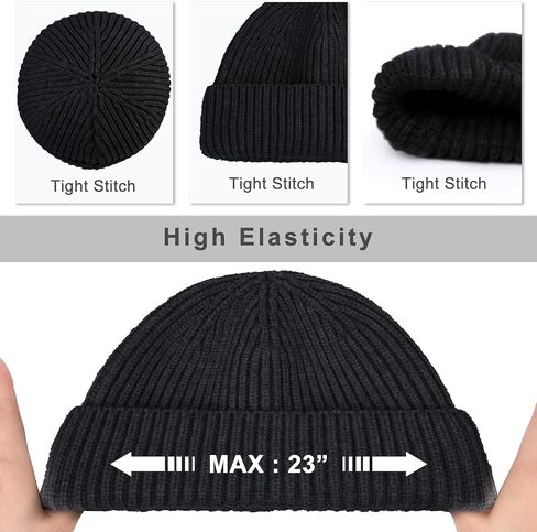 قبعة Surblue Fisherman Beanie الشتوية المحبوكة بحافة قابلة للطي للرجال والنساء in Kuwait