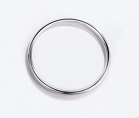 Meilanduo Solid 925 Sterling Silver 4mm High Polished Round Circle Bangle Shiny Minimalist Bangle Bracelet for Women Girls (68mm for Large Wrists) in Saudi Arabia