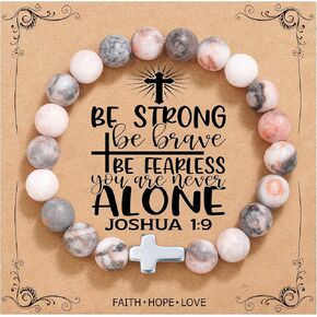 QWNHONEY Christian Gifts for Women Cross Beads Bracelet Catholic Religious Jewelry Mothers Day Birthday Christmas Gifts for Women Mother Daughter Sister Girlfriend Grandma Wife in Kuwait