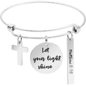 Memgift 𝐈𝐧𝐬𝐩𝐢𝐫𝐚𝐭𝐢𝐨𝐧𝐚𝐥 𝐁𝐫𝐚𝐜𝐞𝐥𝐞𝐭 for Women 𝐂𝐡𝐫𝐢𝐬𝐭𝐢𝐚𝐧 𝐉𝐞𝐰𝐞𝐥𝐫𝐲 Gifts for Her 𝐁𝐢𝐛𝐥𝐞 𝐕𝐞𝐫𝐬𝐞 Expandable Bracelet