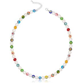 Genuine Pearl Necklace for Teen Girls/Women/Men, 16 Inches Choker/ 20 Inches Necklace in Saudi Arabia