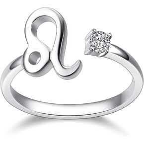 YFN 925 Sterling Silver Zodiac Sign Rings 12 Constellation Astrology Adjustable Cute Ring in Kuwait
