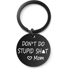 Seyaa Don't Do Stupid St Love سلسلة مفاتيح ملهمة مضحكة لابنة مراهقة من الأم والأب in Kuwait