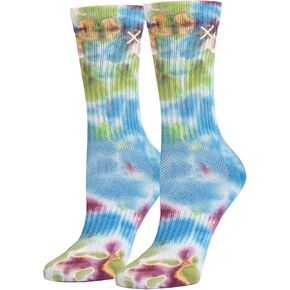 Odd Sox Basix Men's & Women's Performance Crew Sock, Cotton Comfort, Tie Dye