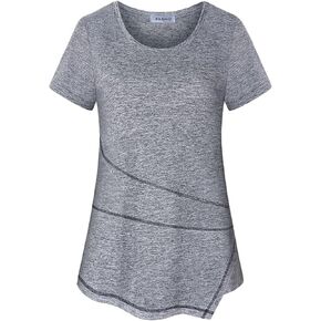 Vldnery Women's Running Workout Tops Moisture Wicking Athletic Quick Dry Loose Fit Yoga Top
