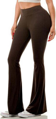 Jvini Flare Leggings for Women- High Waisted Buttery Soft Flared Bootcut Wide Leg Yoga Pants in Kuwait
