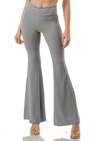 Jvini Flare Leggings for Women- High Waisted Buttery Soft Flared Bootcut Wide Leg Yoga Pants in Kuwait