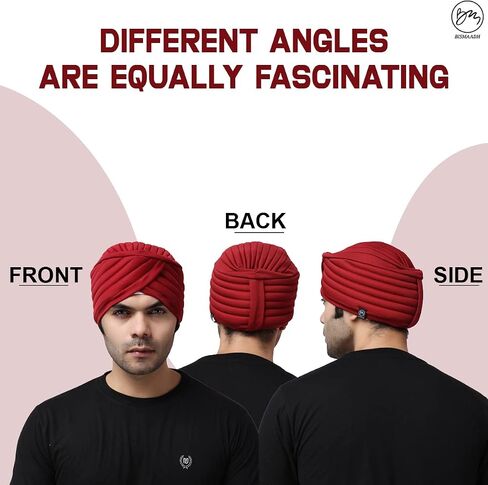 BISMAADH Sikh Tradition Readymade Turban, Dastar, Pagri, Beanie Head Cover for Men in Kuwait