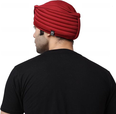 BISMAADH Sikh Tradition Readymade Turban, Dastar, Pagri, Beanie Head Cover for Men in Kuwait