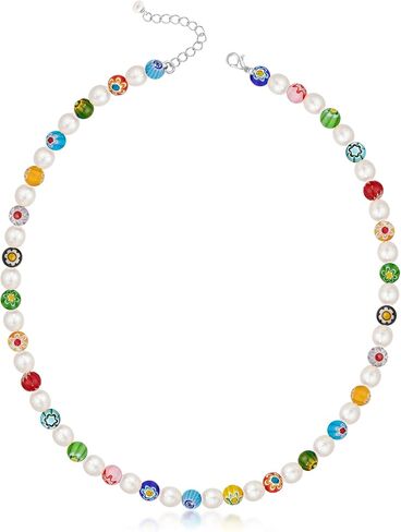 Genuine Pearl Necklace for Teen Girls/Women/Men, 16 Inches Choker/ 20 Inches Necklace in Kuwait