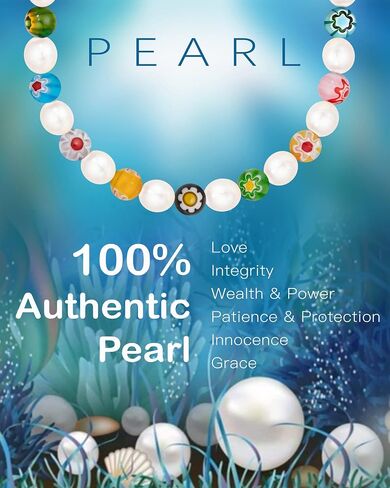 Genuine Pearl Necklace for Teen Girls/Women/Men, 16 Inches Choker/ 20 Inches Necklace in Kuwait
