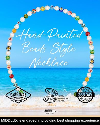 Genuine Pearl Necklace for Teen Girls/Women/Men, 16 Inches Choker/ 20 Inches Necklace in Kuwait