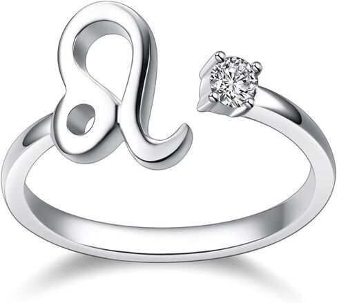 YFN 925 Sterling Silver Zodiac Sign Rings 12 Constellation Astrology Adjustable Cute Ring in Kuwait