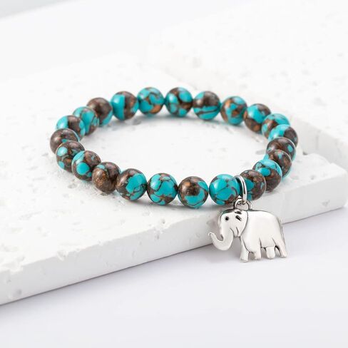 سوار الفيل المحظوظ من ARHTF للنساء، هدايا الفيل، هدايا الحظ السعيد للنساء، لا تنسى أبدًا مدى قوتك، هدايا ملهمة للفيل in Kuwait