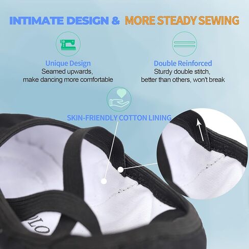 أحذية الباليه النسائية من OLORA شباشب الرقص القماشية وأحذية ممارسة اليوجا للأطفال/الفتيات/البالغين in Kuwait