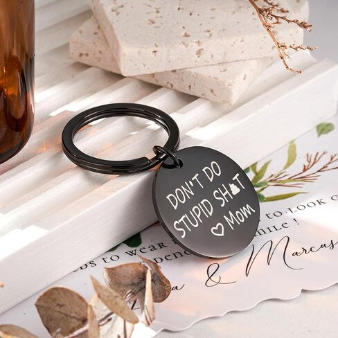 Seyaa Don't Do Stupid St Love سلسلة مفاتيح ملهمة مضحكة لابنة مراهقة من الأم والأب in Kuwait