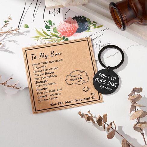 Seyaa Don't Do Stupid St Love سلسلة مفاتيح ملهمة مضحكة لابنة مراهقة من الأم والأب in Kuwait