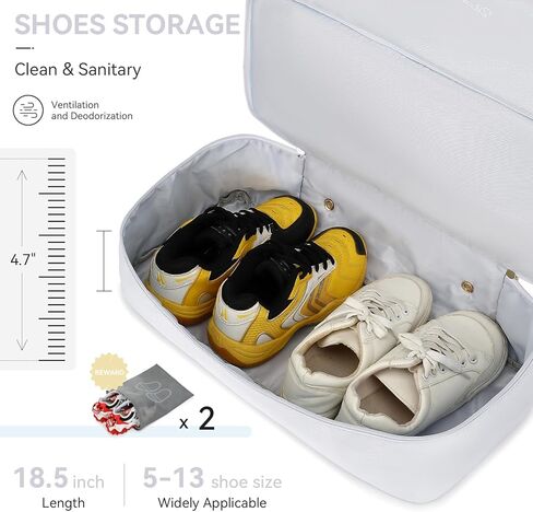 Duffle Bag Women Travel, Weekender Bag with Shoe Compartment, Overnight Bag with Toiletry Bag, Gym Bag Carry on Duffel Bag for Women, Men, Travel, Workout, Yoga, Sport (Black） in Kuwait