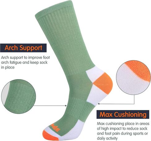جوارب JOYNÉE للرجال رياضية مبطنة للجري والتمرين، 6 قطع، متعددة الألوان، مقاس الجورب: 10-13 in Kuwait
