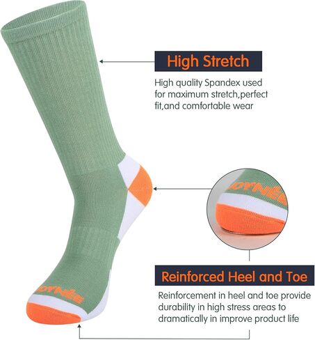 جوارب JOYNÉE للرجال رياضية مبطنة للجري والتمرين، 6 قطع، متعددة الألوان، مقاس الجورب: 10-13 in Kuwait