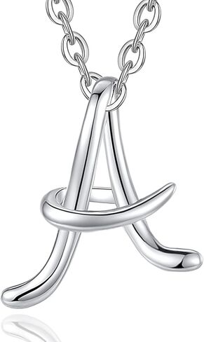 Mypre 925 Sterling Silver Initial Necklaces for Women - 18-20 Inch Chain in Saudi Arabia