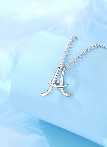 Mypre 925 Sterling Silver Initial Necklaces for Women - 18-20 Inch Chain in Saudi Arabia