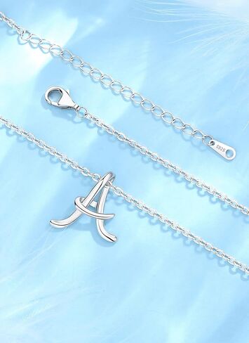 Mypre 925 Sterling Silver Initial Necklaces for Women - 18-20 Inch Chain in Saudi Arabia