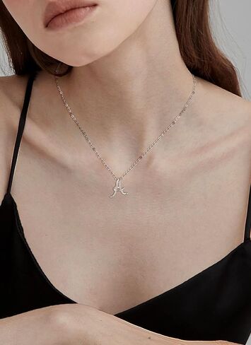Mypre 925 Sterling Silver Initial Necklaces for Women - 18-20 Inch Chain in Saudi Arabia