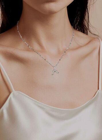 Mypre 925 Sterling Silver Initial Necklaces for Women - 18-20 Inch Chain in Saudi Arabia