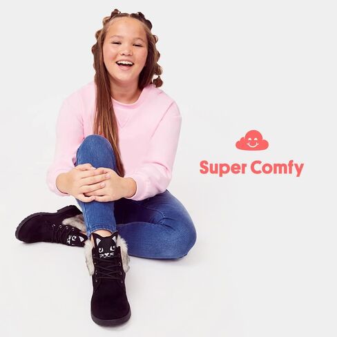 FabKids Fashion Non Slip Ankle Boots with Easy On Off Side Zipper (Toddler Little Kid Big Kid) in Kuwait